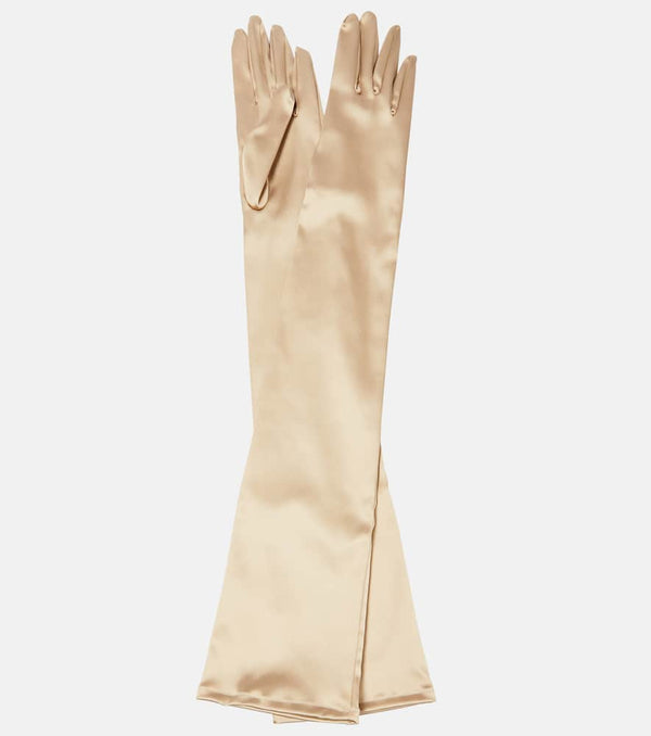 Dolce & Gabbana x Kim long satin gloves