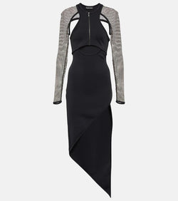 David Koma Embellished cutout midi dress