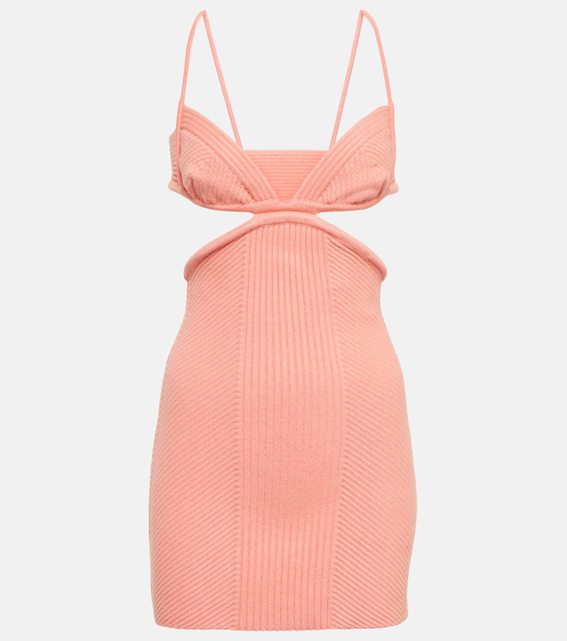 Off-White Cutout Minidress Pink