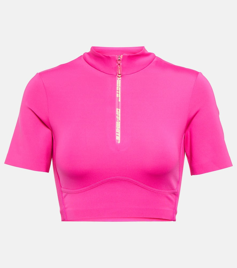 Off-White Logo Crop Top Red