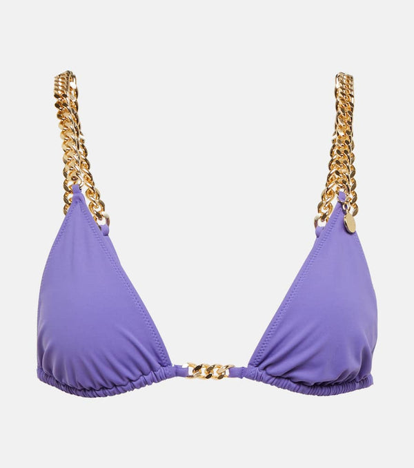 Stella McCartney Chain-trimmed triangle bikini top