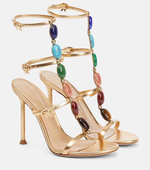 Gianvito Rossi Shanti embellished leather sandals