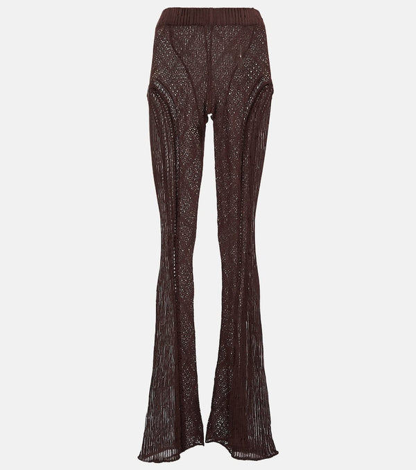 Roberta Einer Disco flared cotton knit pants