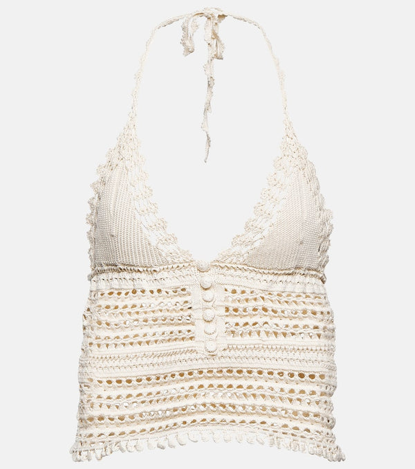 Isabel Marant Frinley cotton crochet crop top