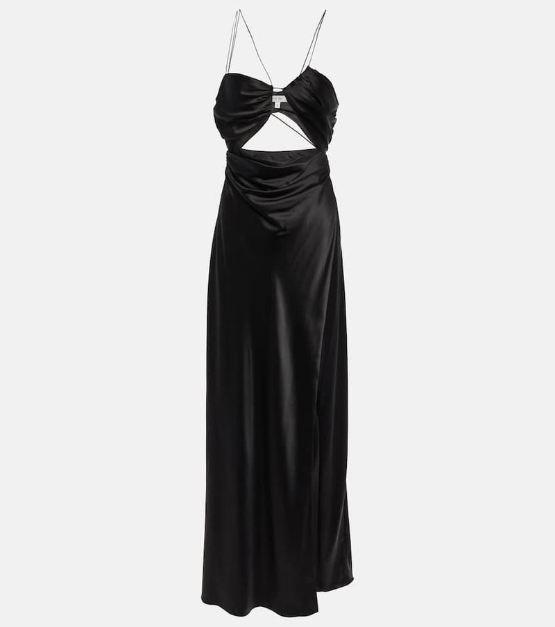 The Sei Asymmetrical silk satin gown