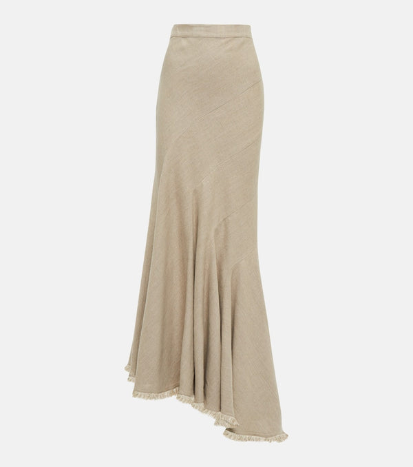 Max Mara Mermaid linen maxi skirt