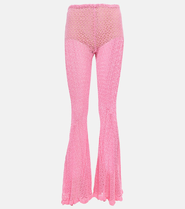 Blumarine Crochet flared pants