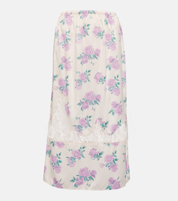 LoveShackFancy Fayette floral midi skirt