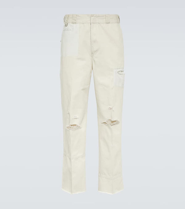 Undercover Distressed straight-leg cotton pants