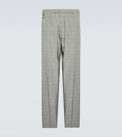 Undercover Checked silk-blend pants