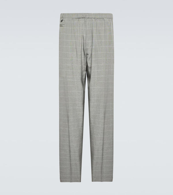 Undercover Checked silk-blend pants