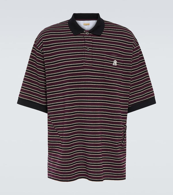 Undercover Striped cotton polo shirt