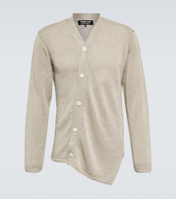 Comme des Garçons Homme Deux Asymmetrical linen cardigan