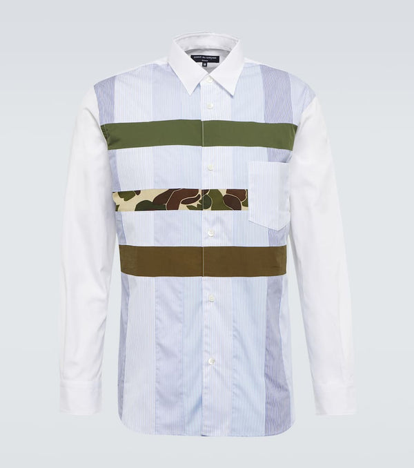 Comme des Garçons Homme Cotton-blend paneled shirt