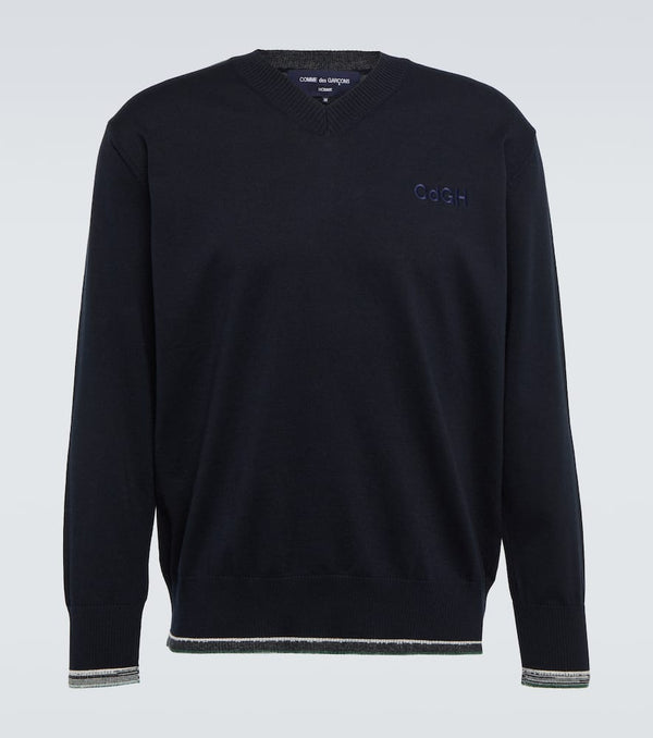 Comme des Garçons Homme Embroidered cotton sweatshirt