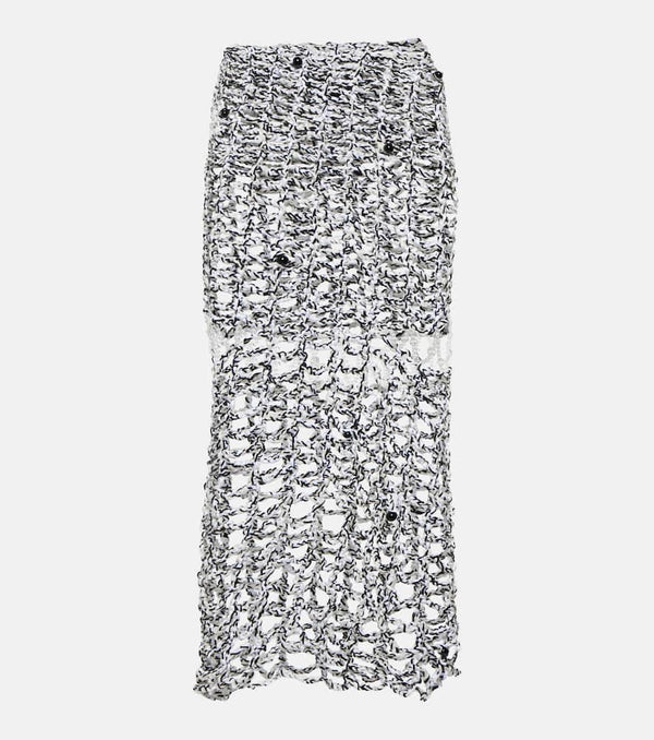 Susan Fang Beaded crochet midi skirt