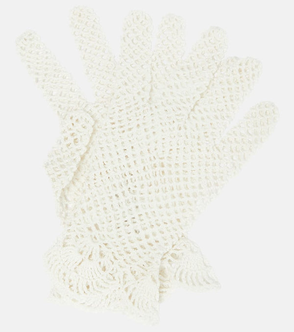 The Row Constantin cotton lace gloves