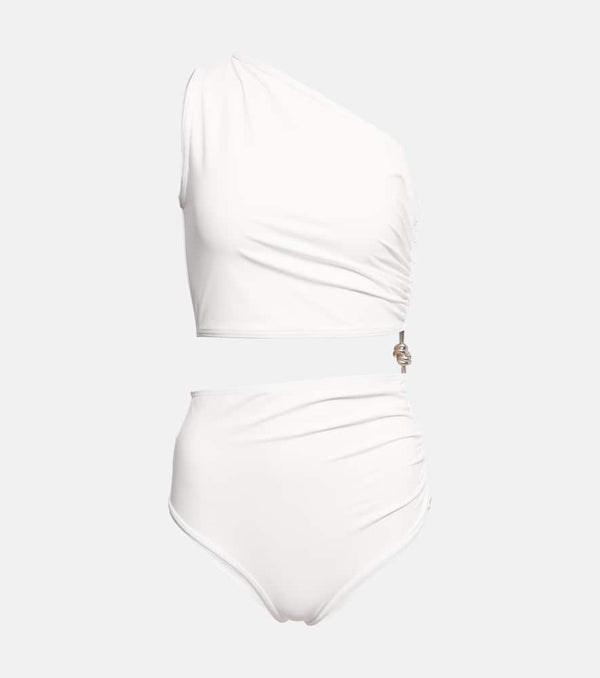 Bottega Veneta Ruched cutout swimsuit