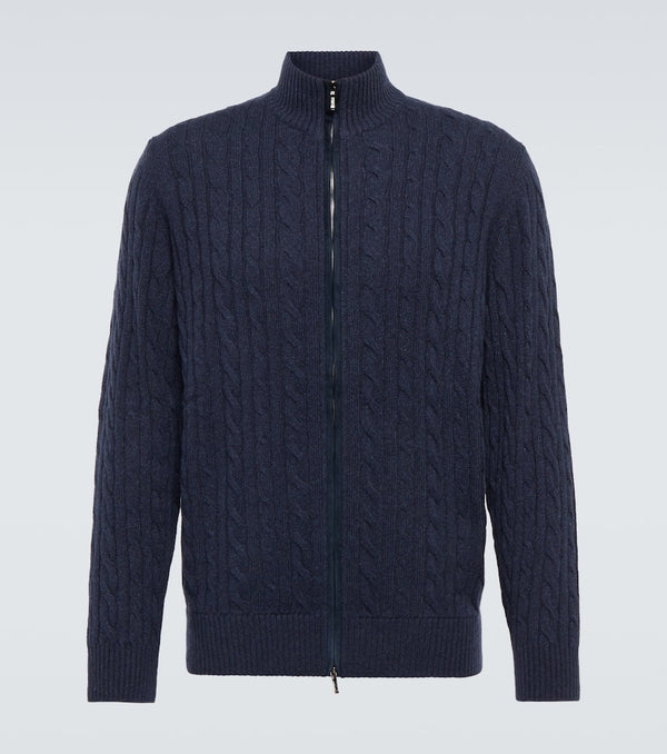 Loro Piana Cable-knit cashmere cardigan