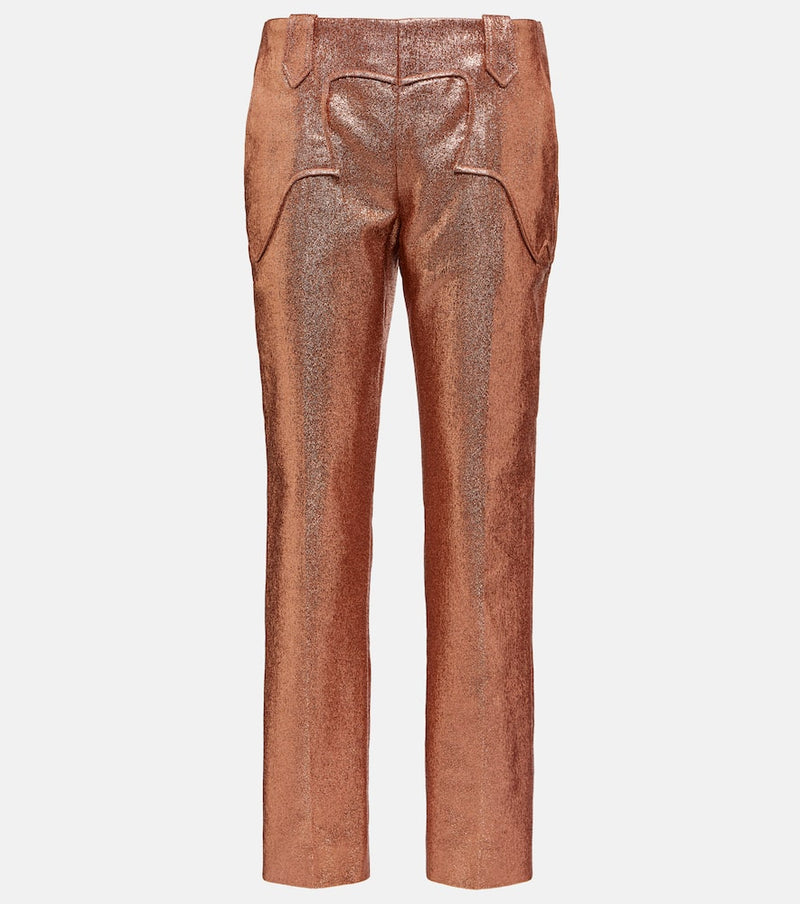 Tom Ford Iridescent sable straight-leg pants