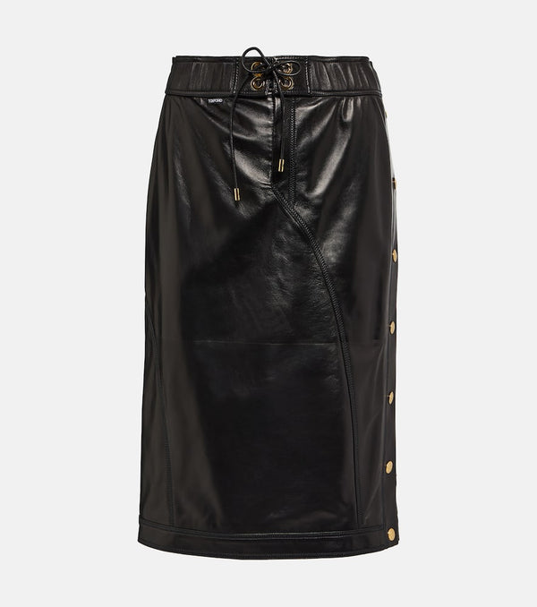 Tom Ford Leather midi skirt