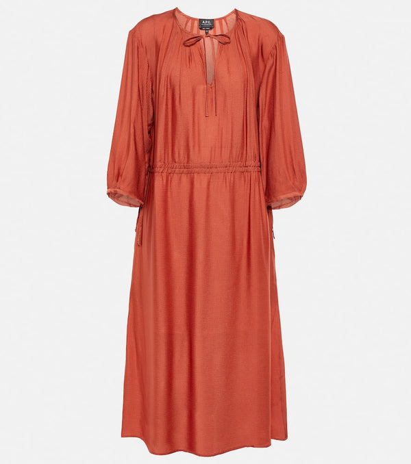 A. P.C. Eve pleated jersey midi dress