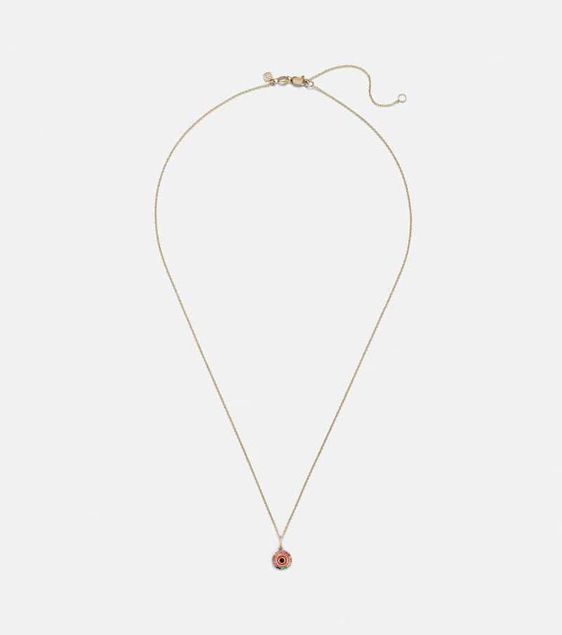 Sydney Evan Evil Eye 14kt gold and diamond necklace
