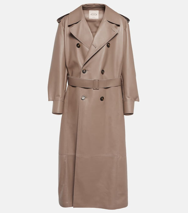 Tod's Leather trench coat