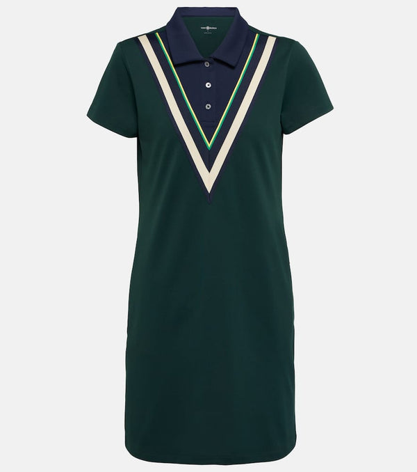 Tory Sport Chevron piqué polo minidress