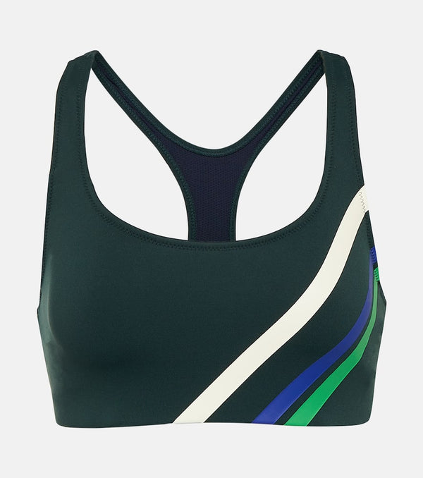 Tory Sport Striped racerback sports bra