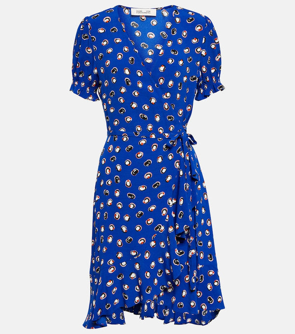 Diane von Furstenberg Emilia printed wrap minidress