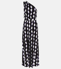 Diane von Furstenberg Kiera printed jersey one-shoulder maxi dress