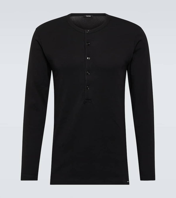 Tom Ford Cotton-blend henley shirt