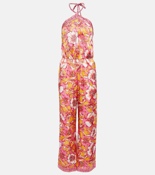 Poupette St Barth Isabelle printed halterneck jumpsuit