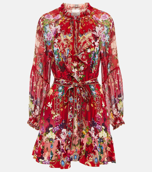 Camilla Printed silk minidress