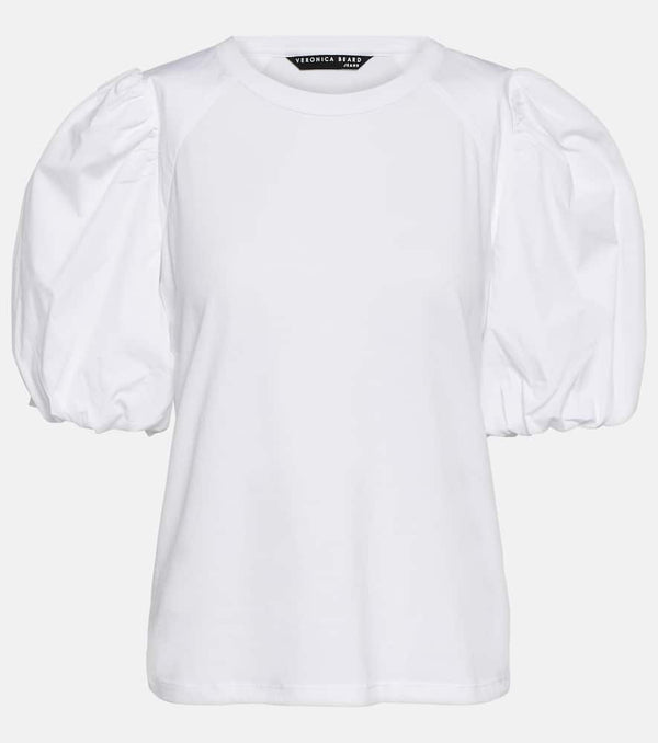 Veronica Beard Morrison puff sleeve cotton top