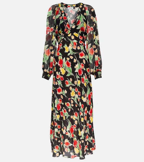 Rixo Ayla floral midi dress