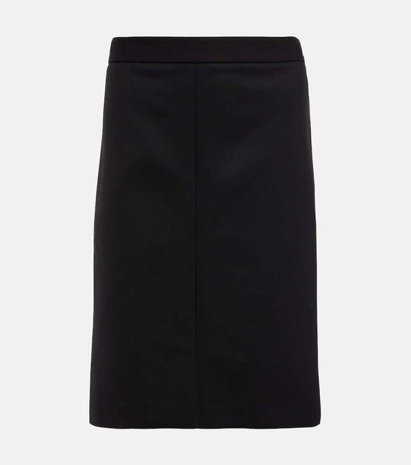 The Row Benson wool-blend midi skirt