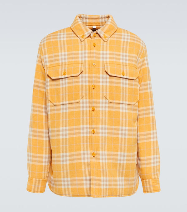 Burberry Checked wool and cotton overshirt