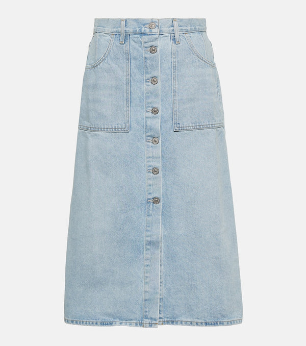 Citizens of Humanity Anouk high-rise denim midi skirt