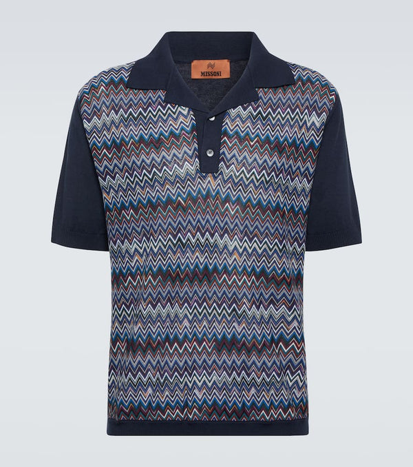 Missoni Zig Zag cotton-blend polo shirt