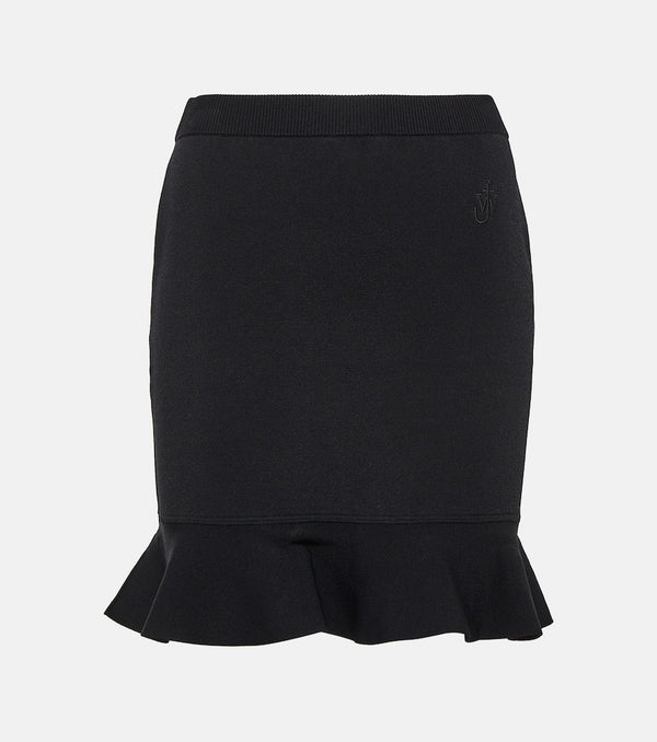 JW Anderson Ruffled ribbed-knit miniskirt