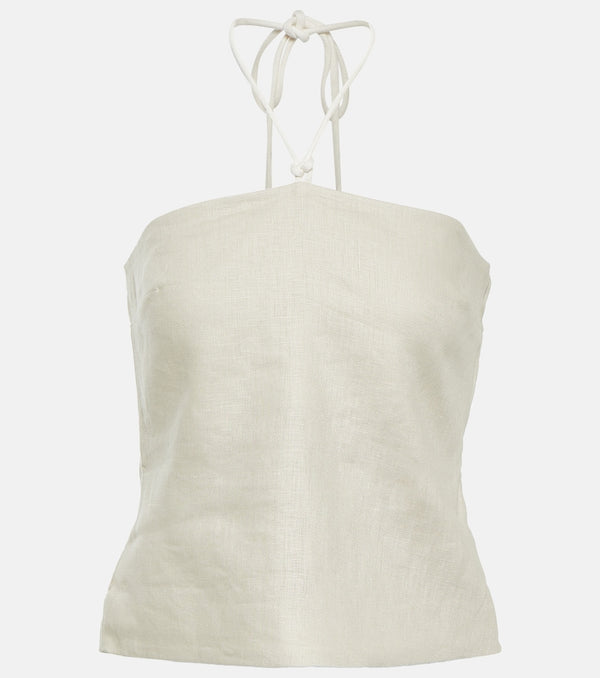 SIR D'Orsay halterneck linen top