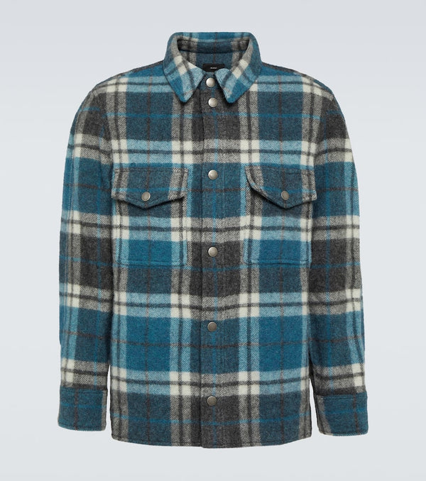 Alanui Checked wool and alpaca shirt jacket