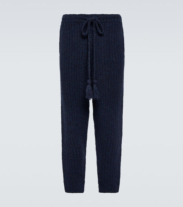 Alanui Wind Rose ribbed-knit sweatpants