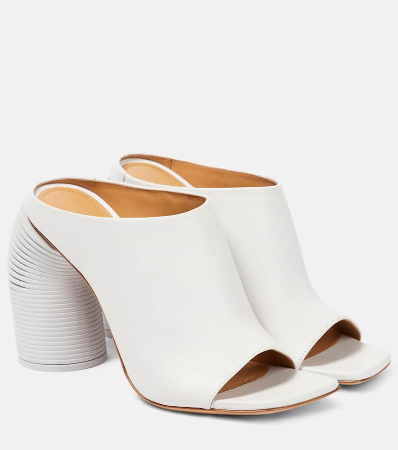 Off-White Spring Leather Mules