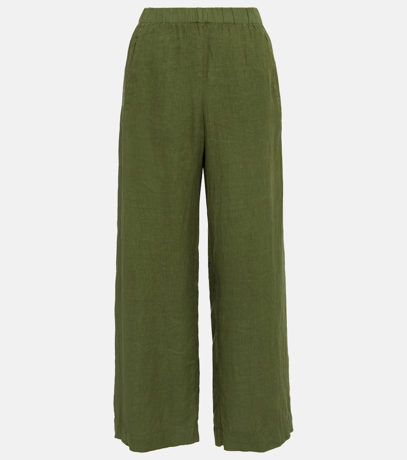 Velvet Lola high-rise wide-leg linen pants