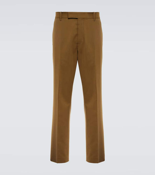 The Row Elijah straight cotton and silk pants