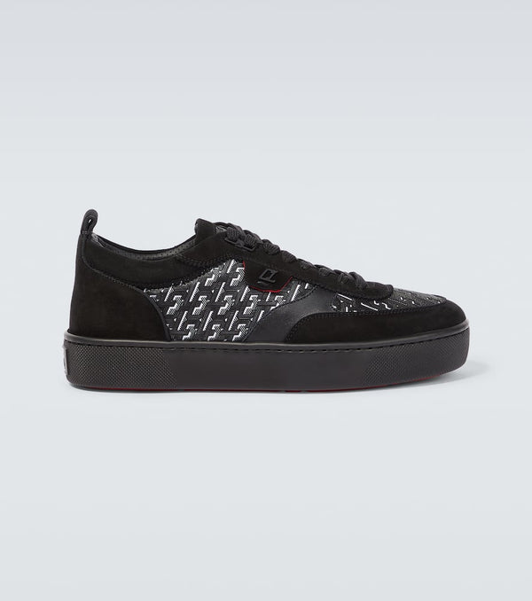 Christian Louboutin Happyrui suede-trimmed sneakers