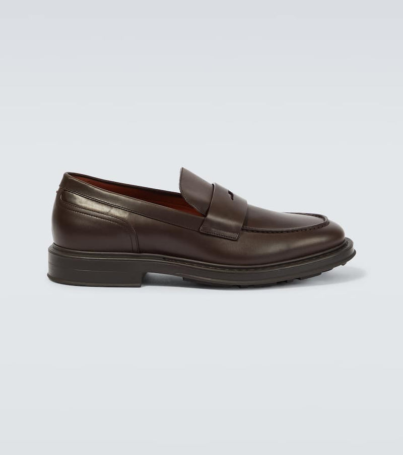 Loro Piana Travis leather penny loafers